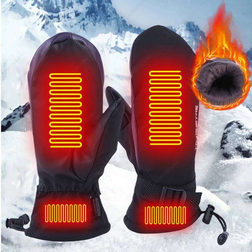 Electric Heating USB Charging Hand Warmer Gloves Waterproof 3 Gear Temperature for Climbing Hiking Cycling Y260115