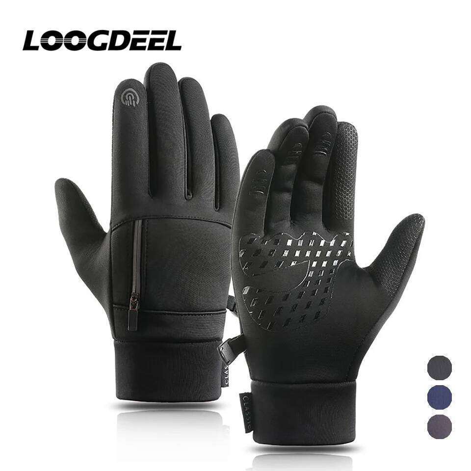 LOOGDEEL Warm Running Full Finger Outdoor Sport Windproof Waterproof Non-slip Touch Screen Cycling Jogging Gloves Unisex Y260115