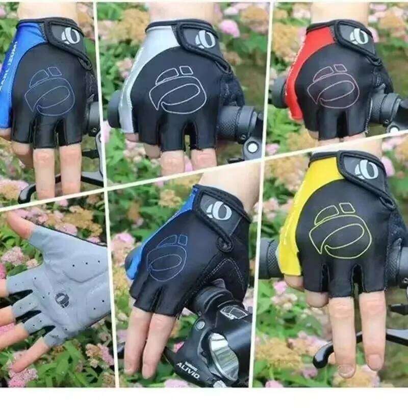 1Pair Gel Half Finger MTB Road Bike Anti-Slip Anti-Sweat Shockproof Cycling Bicycle Gloves for Left-Right Hand Y260115