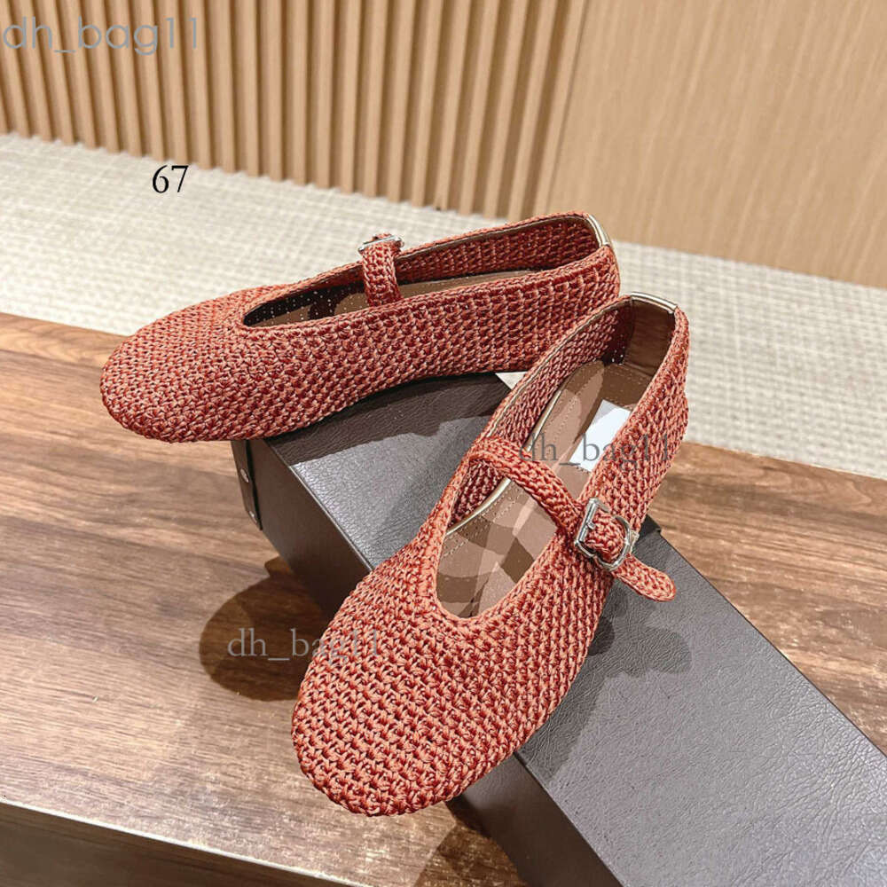 Alaiaism Round-Toe Mary Jane Ballet Flats Shoes With Strap Loafers Womens Leather Dress Shoes Buckle Strap Designer Shoe Hollow Out Rhinestone Mary Single Shoe 888