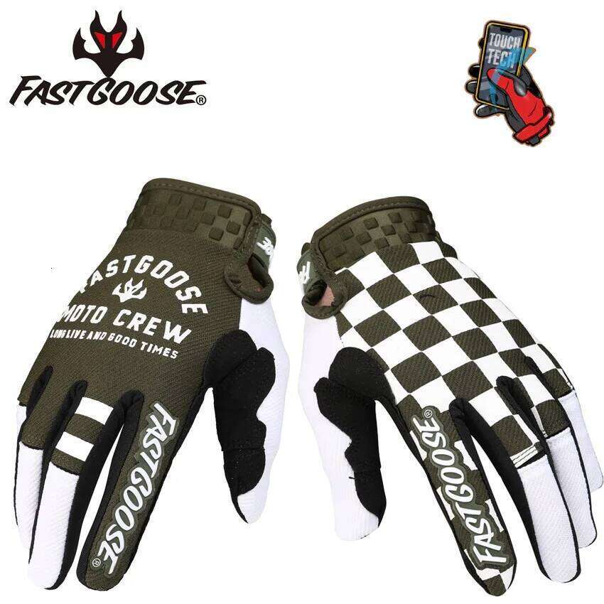 Fastgoose Motocross MX Sport Retro Rider Motorcycle Mountain Bike BMX DH MTB Cycling Riding Gloves Y260115