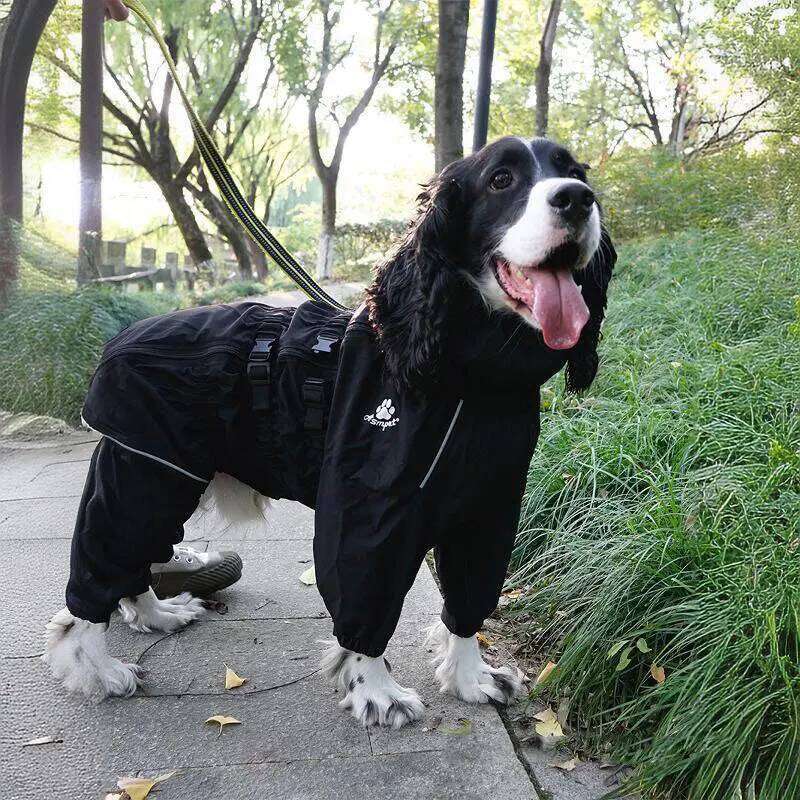 Famous brand Waterproof Pet Dog Outdoor Jacket Clothes Winter Warm Coat Big Jumpsuit Reflective Raincoat For Small Medium Large Dogs pupakaIK