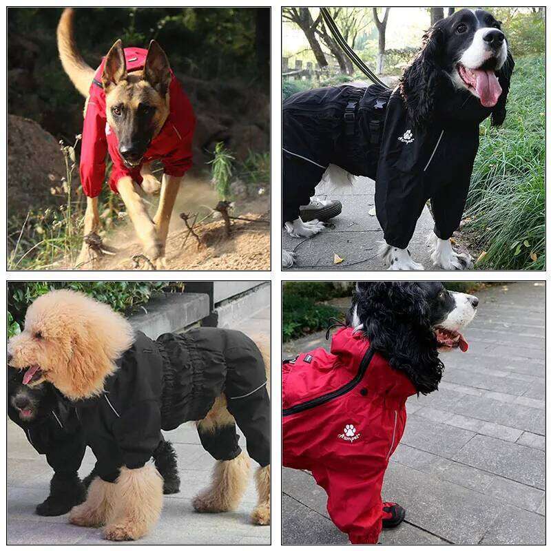 Famous brand Waterproof Pet Dog Outdoor Jacket Clothes Winter Warm Coat Big Jumpsuit Reflective Raincoat For Small Medium Large Dogs pupakaIK