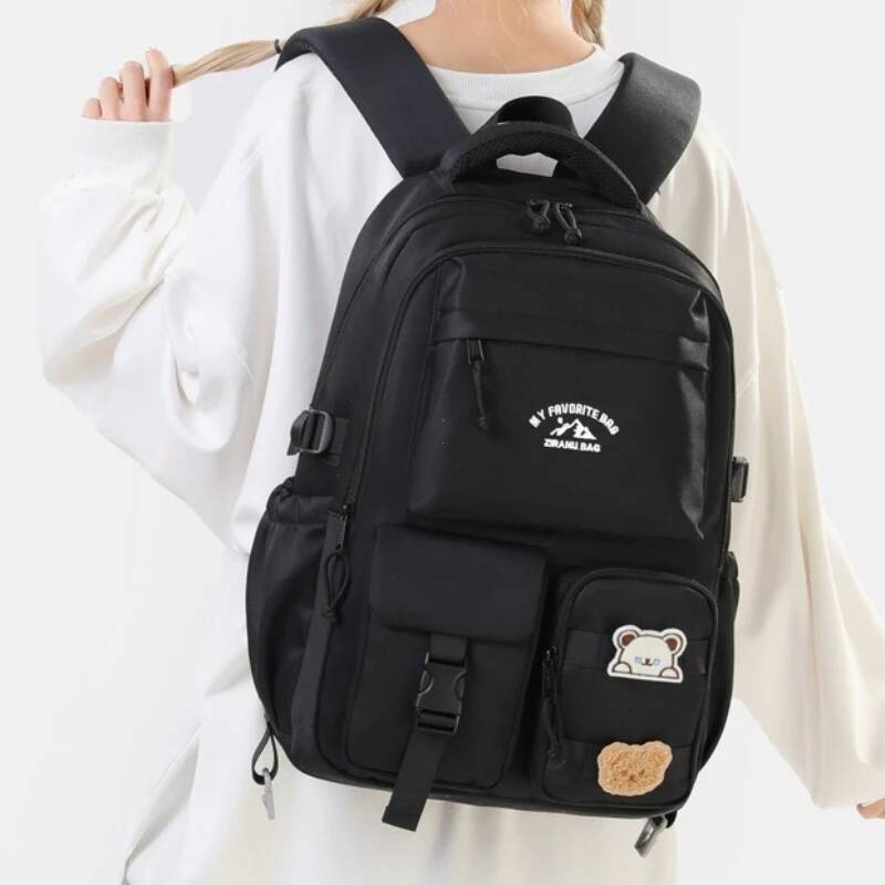 Bestseller Korean Style Daily Backpack For Women Packsack Waterproof nylon Fabric Travel Backpacks Girls School Bag Teenagers Casual Bags ddmybear ddm