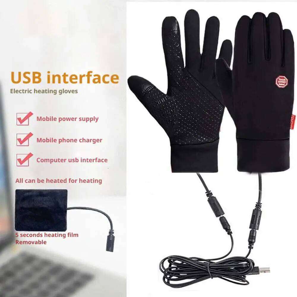 USB Heated Electric Rechargeable Winter Touchscreen Waterproof Motorcycle For Women Men Warm Hand Gloves Y260115