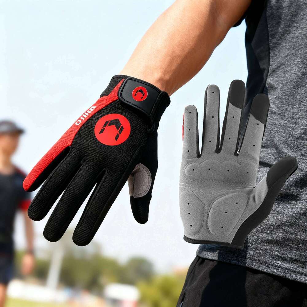 Cycling Anti-slip Full Finger MTB Bike Bicycle Pad Men Women Breathable Anti-shock Sports Gloves Y260115