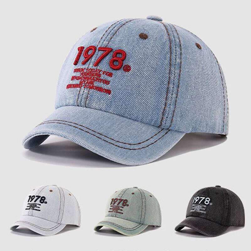 Numbers Letters Embroidered Baseball Cap for Children Girls Boys Denim Caps Spring Autumn Outdoor Sun Hats 3-8 Years 52-54cm Y260115