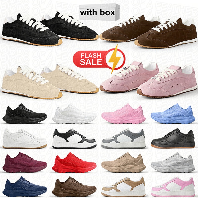 with box men women designer shoes bloom pink sunset sneaker espresso black white runner recovery mode sneakers