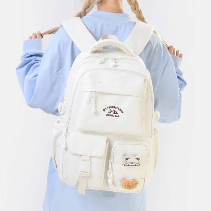 Bestseller Korean Style Daily Backpack For Women Packsack Waterproof nylon Fabric Travel Backpacks Girls School Bag Teenagers Casual Bags ddmybear ddm