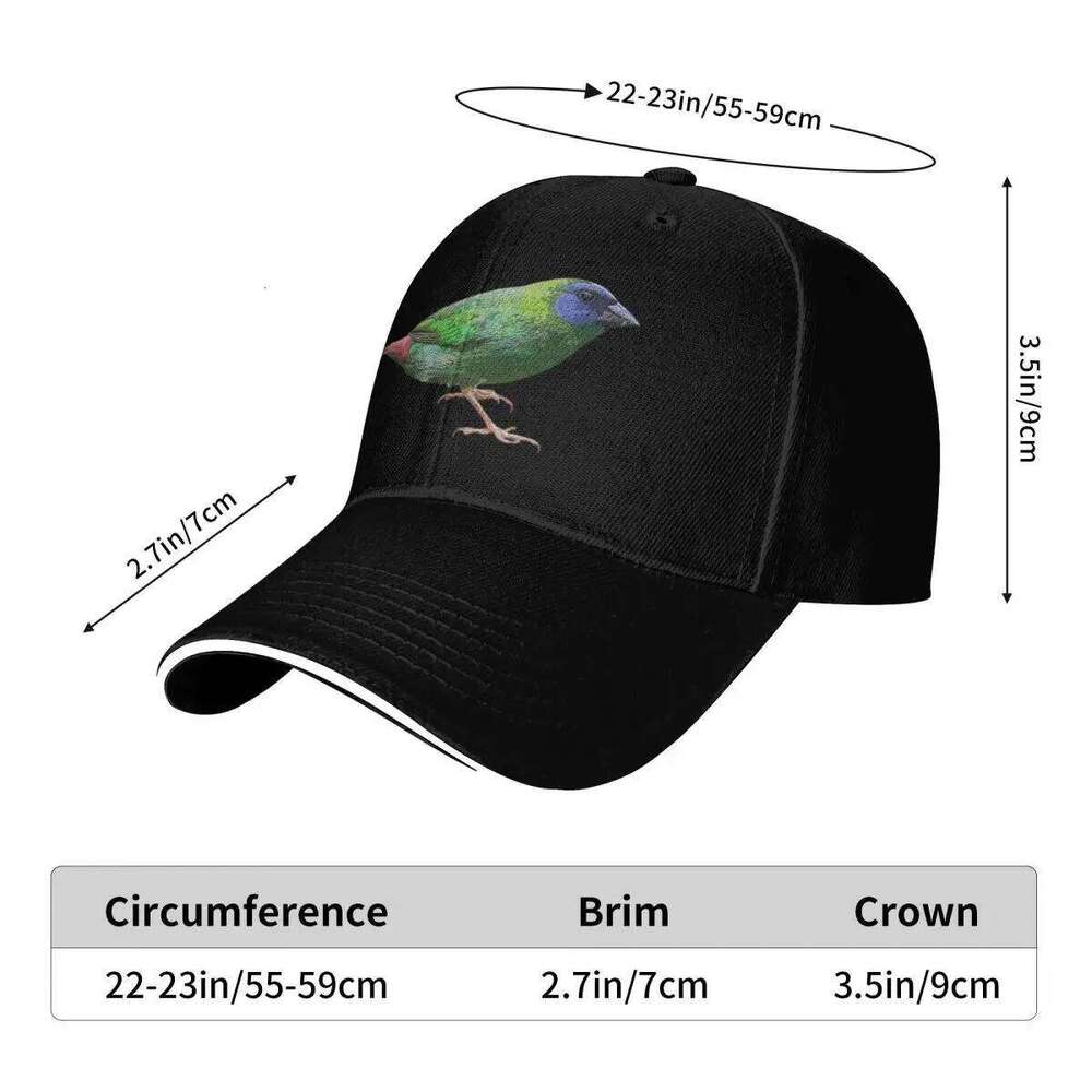 Blue-faced Parrot-Finch Color Design Baseball Rave Military Cap Man Women's 2025 Men's Y260115