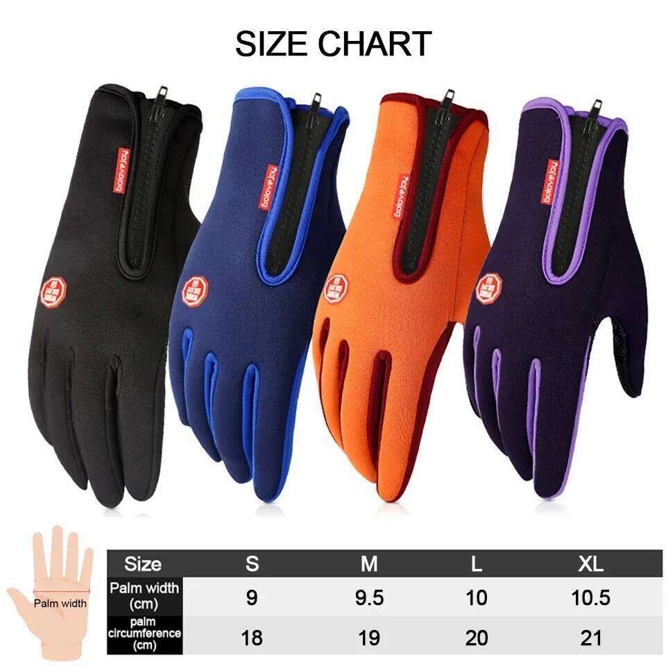 Winter Cycling Gloves Bicycle Warm Touchscreen Full Finger Glove Waterproof Outdoor Bike Skiing Motorcycle Riding Y260115
