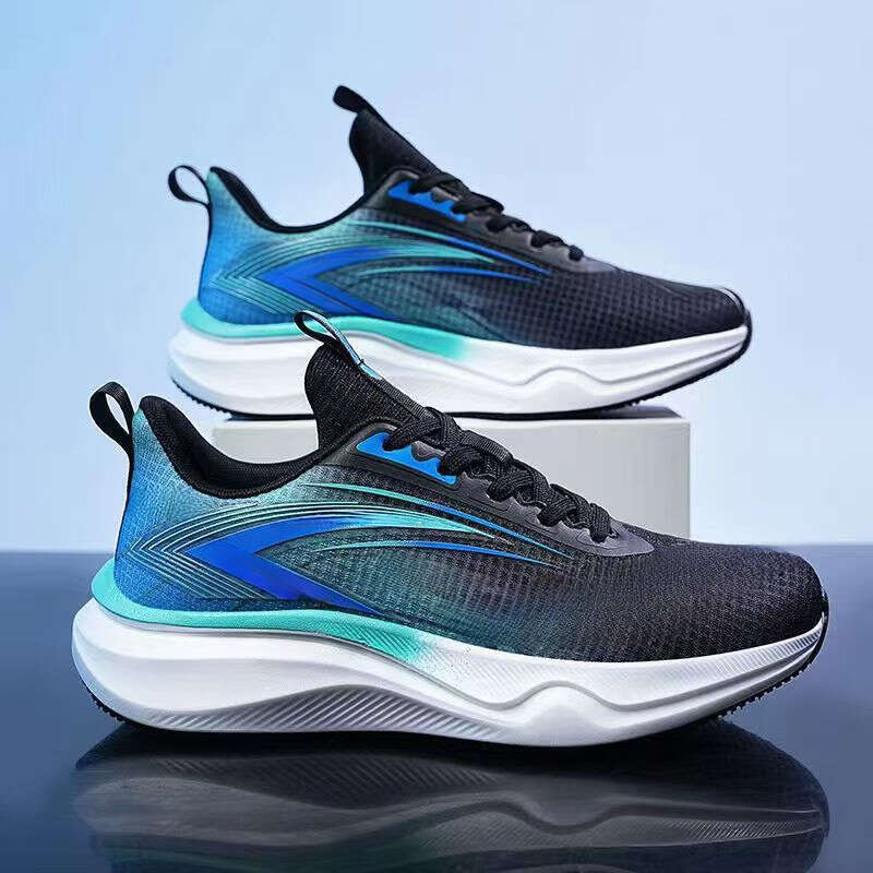 designer shoes men new running shoes designer sneakers versatile outdoor men's sports shoes white blue back green orange fashion mesh breathable 