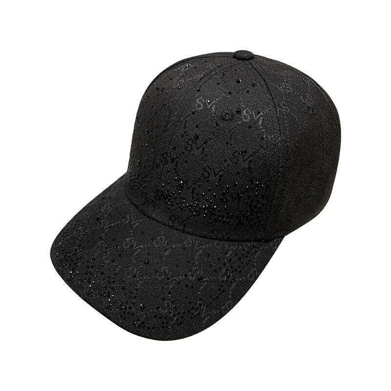 Rhinestone Letter Baseball Cap for Women & Men, Luxury Designer Snapback Cap, Sport Visor Sun Hat Y260115