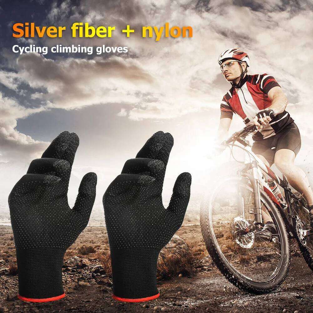 1-10Pair Unisex Anti Slip Touch Screen Breathable Sweatproof Knit Thermal Motorcycle Gloves Sports Full Finger Y260115