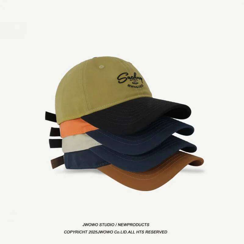Creative Splice Contrast Color Outdoor Quick-drying Golf Fishing For Women Men Summer Sun Hat Baseball Cap Y260115
