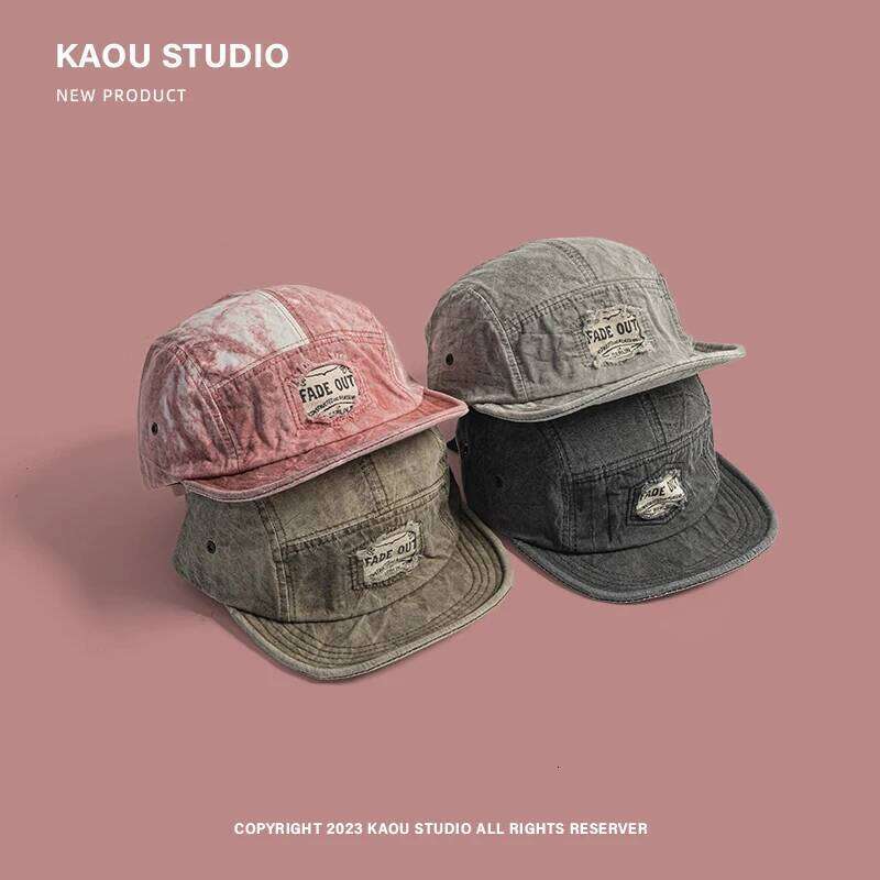 American Retro Hole Design Niche Tie-dye Baseball Caps for Women Summer New Casual Sunscreen Versatile 5-panel Men's Hats Y260115