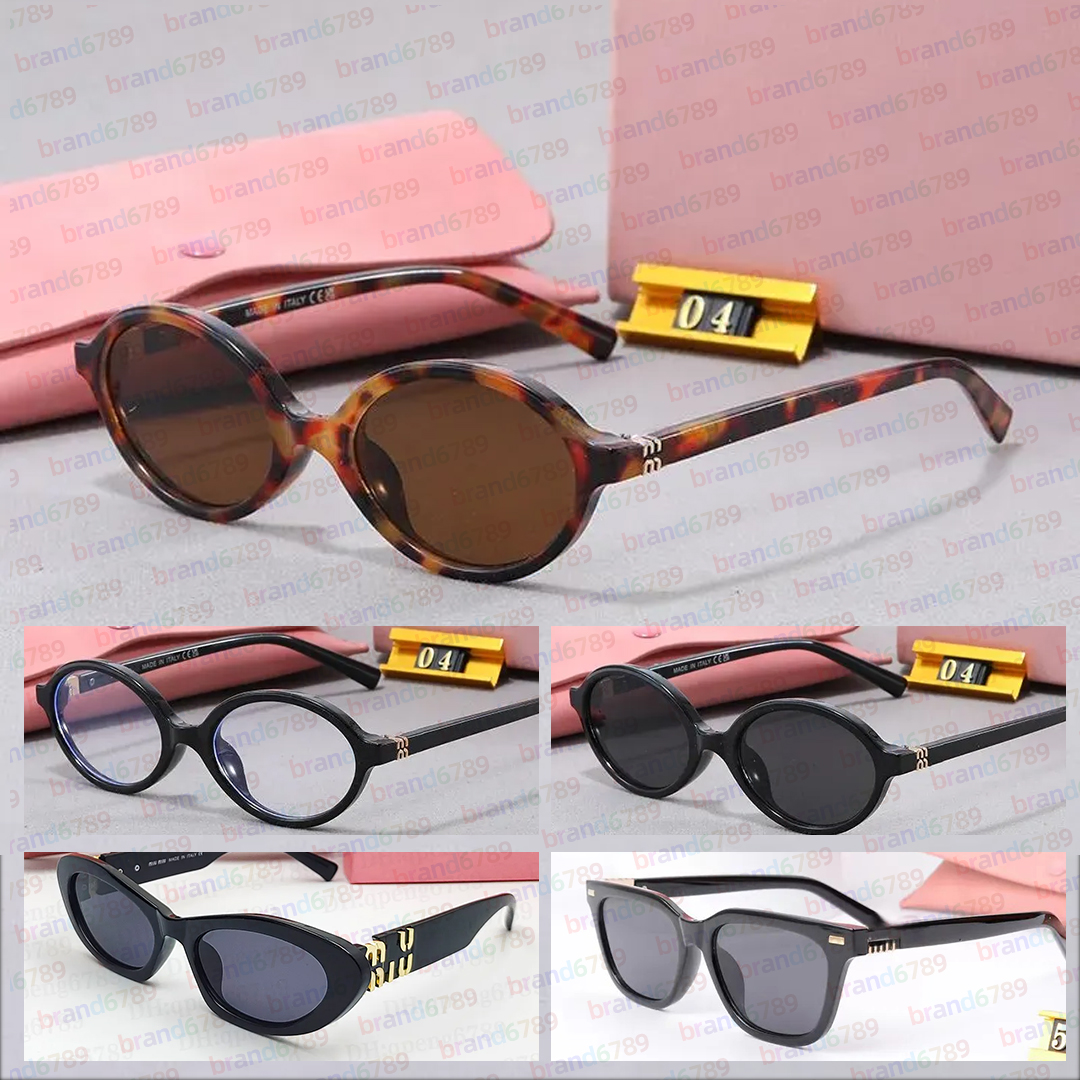 Fashion Mumiue Sunglasses muimlu Eyeglasses oval frame Designer miuemiue sunglass womens anti-radiation UV400 Polarized lenses mens retro brand eyeglasses AAAAA