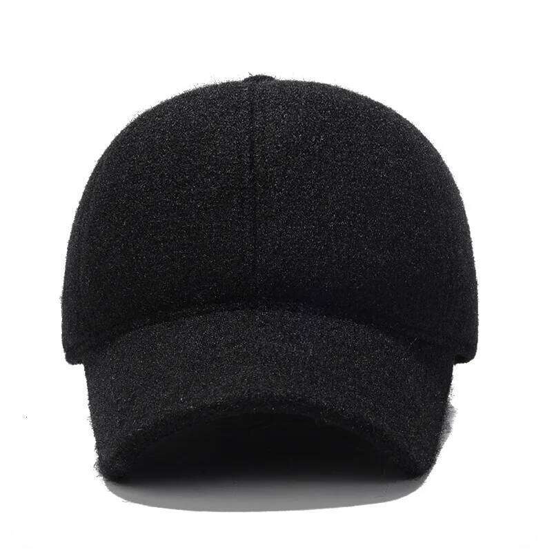 NORTHWOOD Winter Fleece Lined Tweed Baseball Cap with Ear Flaps Unisex Solid Color Men's Trucker Hat for Outdoor Women Warm Caps Y260115