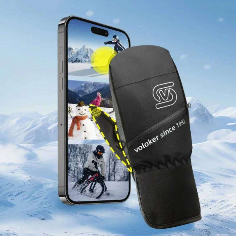 Warm Waterproof Ski Durable Nylon Fleece-Lined Unisex Cycling Winter Outdoor Gloves Y260115