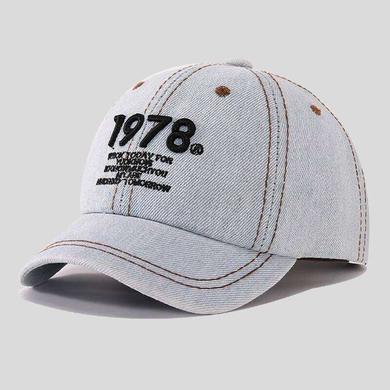 Numbers Letters Embroidered Baseball Cap for Children Girls Boys Denim Caps Spring Autumn Outdoor Sun Hats 3-8 Years 52-54cm Y260115