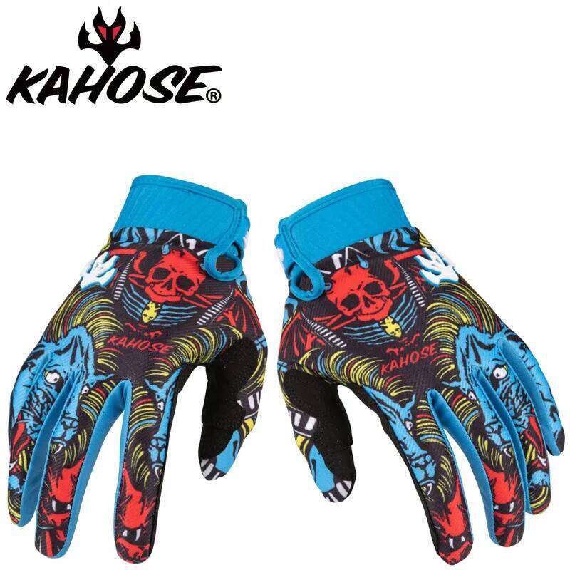 2025 New FASTGOOSE Retro Rider Motocross MX Gloves Motorcycle Full Finger Bike BMX MTB ATV Off Road Mountain Cycling Luvas M-XL Y260115