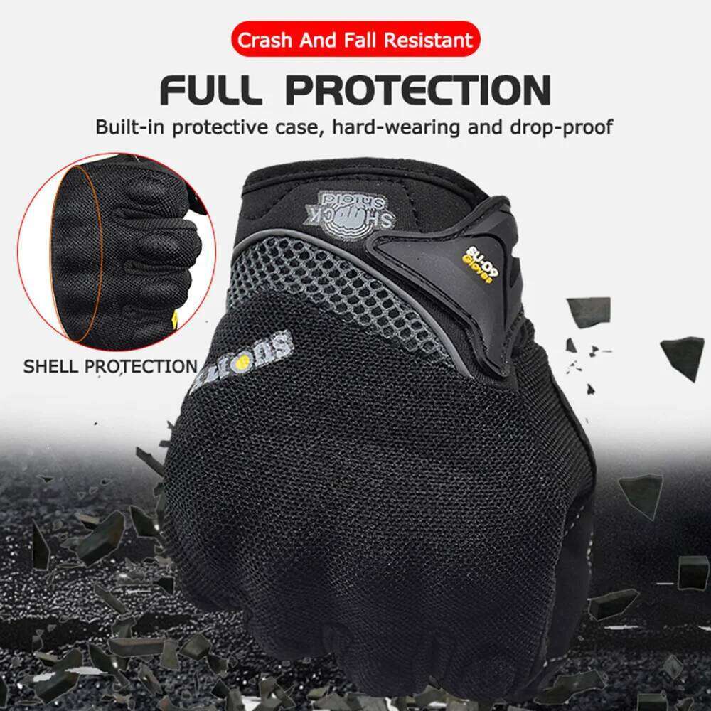 Summer Motorcycle Riding Man Breathable Motocross Hard Shell Protective MTB MX Motorbike Gloves Women Touchscreen Y260115