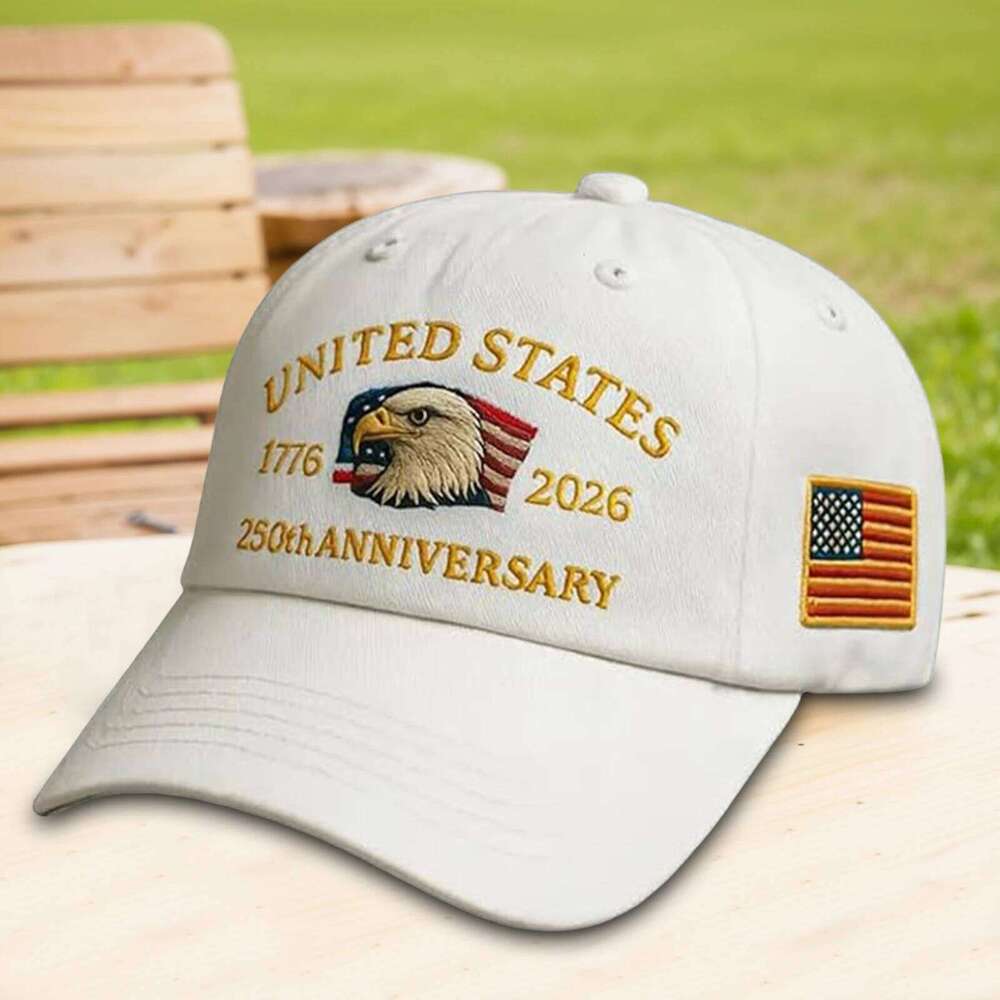 US 250th Anniversary Soft Embroidery Peak Cap Breathable Retro Printed Baseball Hat for Activities Hiking Camping Picnic Y260115