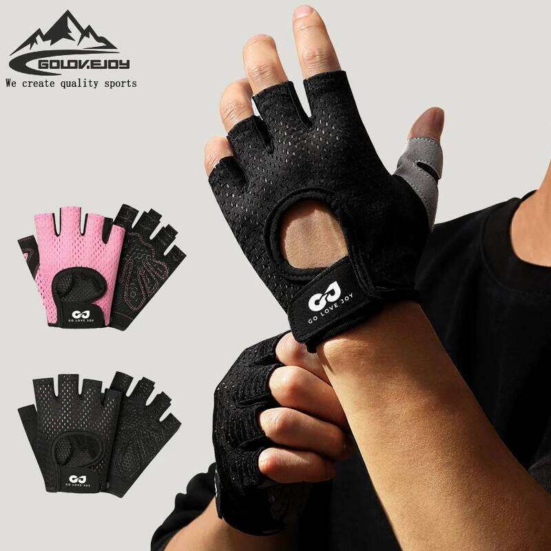 Half-Finger Sports Fitness Training Outdoor Cycling Wear-Resistant Non-Slip Silicone Palm Comfortable Breathable Gloves Y260115