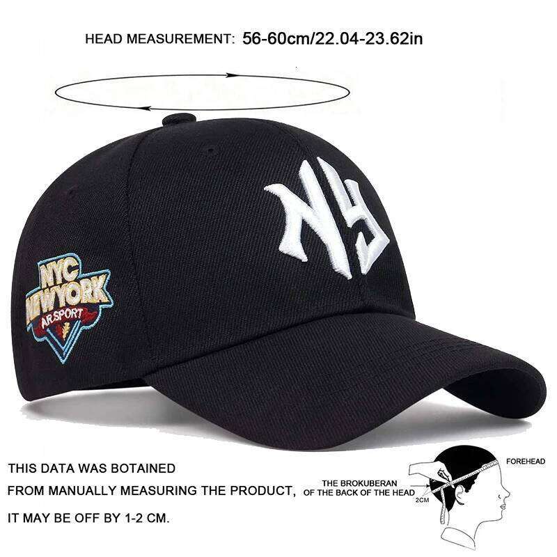 Unisex Letter NG Embroidery Side NYC NEW WORK Baseball Caps Spring and Autumn Outdoor Adjustable Casual Hats Sunscreen Hat Y260115