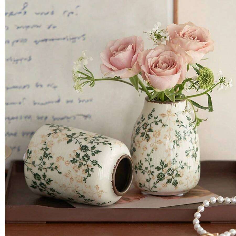 Ice Crackle Ceramic Handmade Vase Bohemian Art Home Decoration Suitable Fresh/Dry Flower Display For Living Rooms Offices C260116