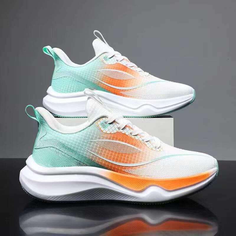 designer shoes men new running shoes designer sneakers versatile outdoor men's sports shoes white blue back green orange fashion mesh breathable 