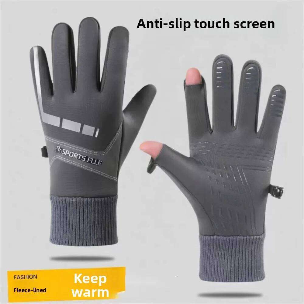 Touch Screen Winter Anti-slip Lock Buckle Thick Cycling Reflection Cold Proof Warm Outdoor Gloves Sports Y260115