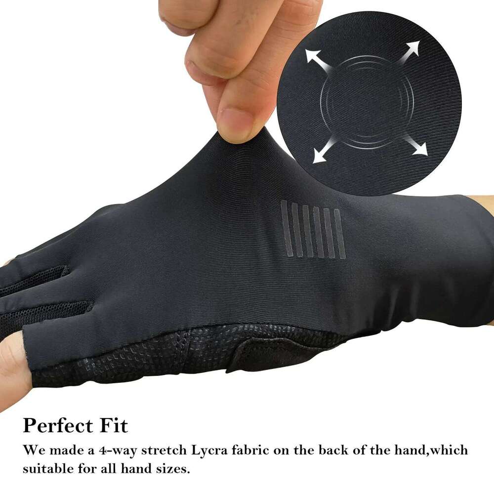 YKYWBIKE Cycling MTB Bike Half Finger Sports Riding Goves Men Breathable Shockproof Bicycle Gloves 304 Y260115