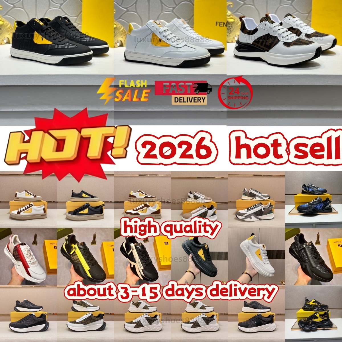 Luxury Designer fendsneaker Shoes Men Sneakers Feel Trainers Fabric Shoe Women Sneaker Trainer Low-top Sneaker Printed Casual fendsneaker Shoes fast delivery