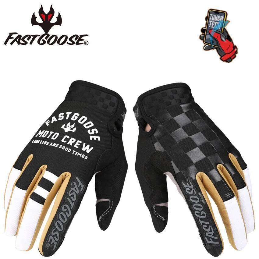 Fastgoose Motocross MX Sport Retro Rider Motorcycle Mountain Bike BMX DH MTB Cycling Riding Gloves Y260115