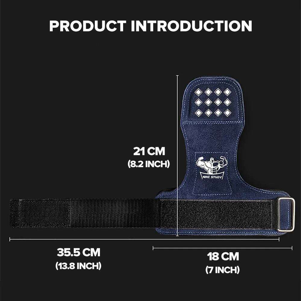 1Pair Premium Cowhide Leather Gym Fitness Gloves Lifting Straps Grips Anti-Skid Weightlifting belt For Palm Protection Deadlift Y260115