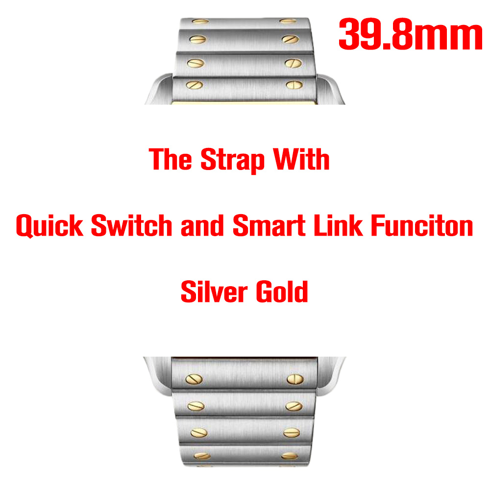 The Strap With Quick Switch and Smart Link Funciton Silver Gold