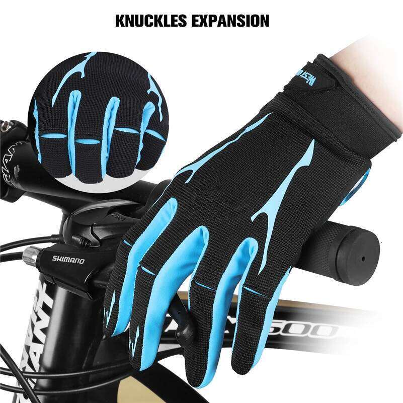 WEST BIKING Breathable Cycling GEL Silicone Liquid Palm Non-slip Sports Full Finger MTB Enduro Touch Screen Gloves Summer Y260115