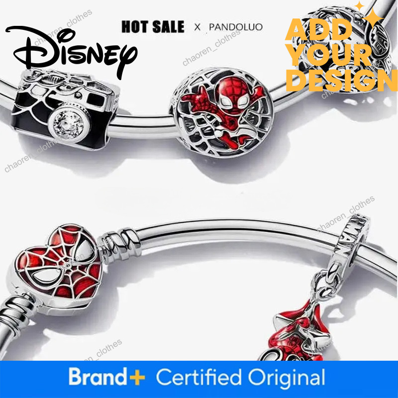 Disney NEW Marvel Series Iron Man Spiderman Beads Fits Demogorgon Charm Original Bracelet Women 925 Silver Pendant Jewelry Gift H251220