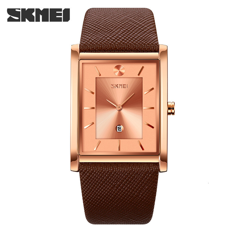 Ibso 7mm Ultra-thin Rectangle Dial Quartz Wristwatch Black Genuine Leather Strap Watch Men Classic Business New Men Watches 2019 Y19062004