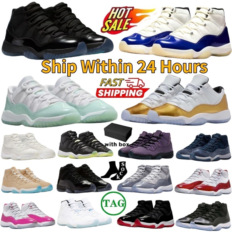 With Box Designer shoes Mens Basketball Shoes 11 Gamma Blue Cool Grey Sneakers 11s Cherry Red Cement White Black Pink Blue Outdoor Schuhe Trainers Size36-47