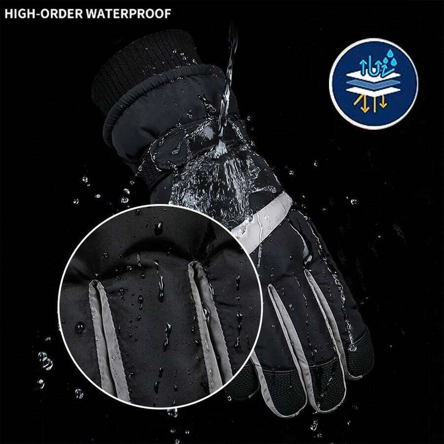 1Pair Ski Gloves Waterproof &Windproof-Thickened Warm&Snowboard&Touch Screen&Cycling&Workout&Outdoor Winter Y260115
