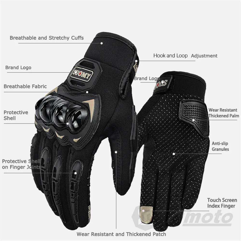 SUOMY Motorcycle Man Touchscreen Motocross Riding Hard Shell Protective Anti-fall Motorbike Gloves Wear-resistant Y260115