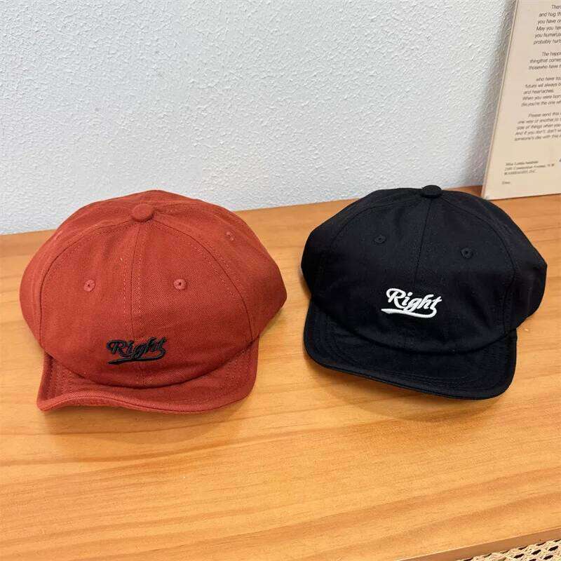 Japanese Soft Hat Short Baseball Women Versatile Korean Student College Style Flipped Brim Cap Male Couple Y260115