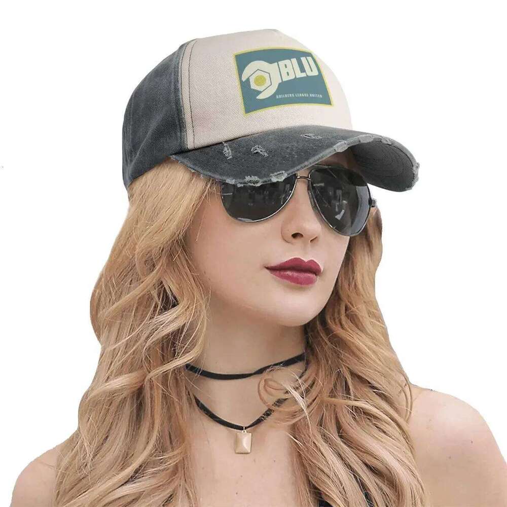 TF2 team BLU logo Baseball Cap Kids Big Size Hat Luxury Woman Men's Y260115