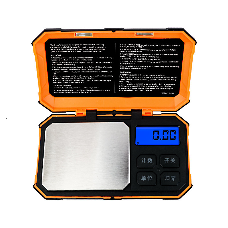 Digital Scale 300g x 0.01g Gram Scale with Pocket Size 50g Calibration Weight 6 Units Conversion LCD Back-Lit Display 250609