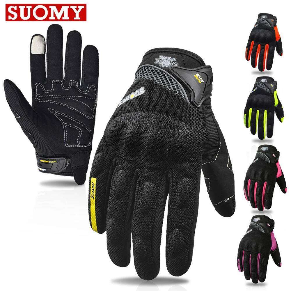 Summer Motorcycle Riding Man Breathable Motocross Hard Shell Protective MTB MX Motorbike Gloves Women Touchscreen Y260115