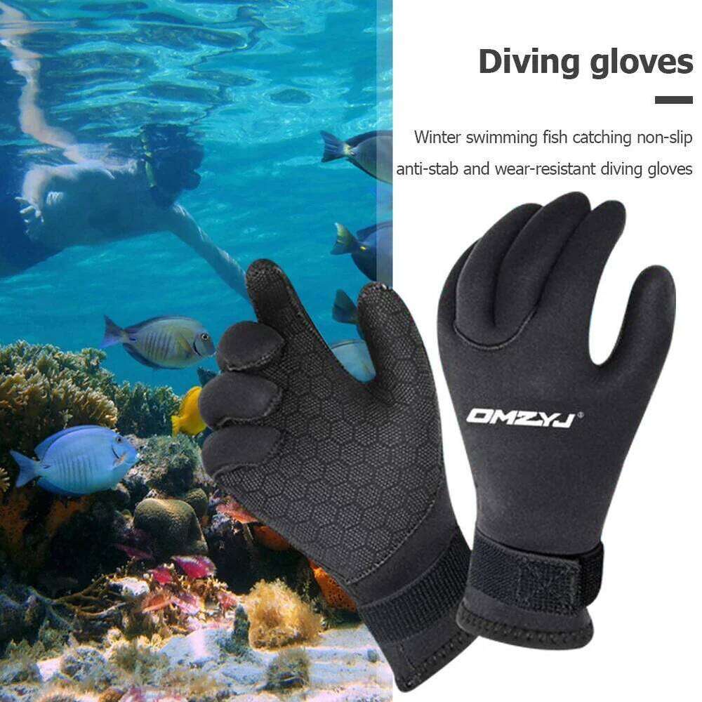 5MM 3MM Men Wetsuit Winter Gloves Scuba Snorkeling Paddling Surfing Kayaking Canoeing Spearfishing Mittens Diving Equipment Y260115