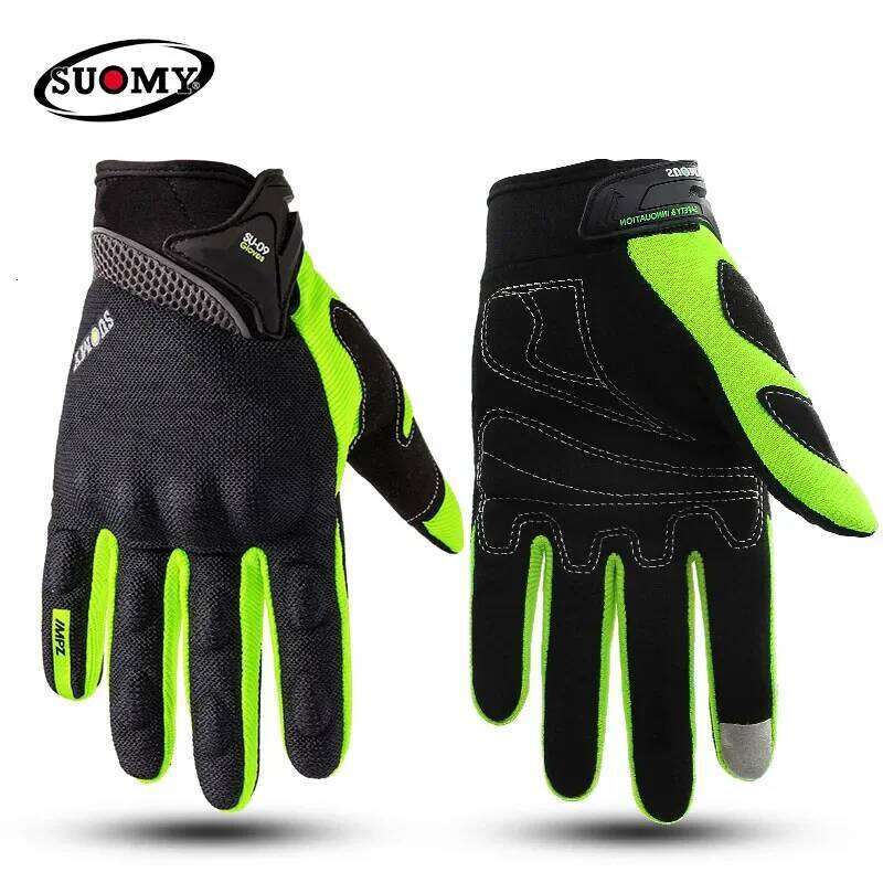 SUOMY Breathable Full Finger Racing Motorcyclist Quality Stable Riding Wearable Motorcycle Gloves Size S-XXL Black Y260115