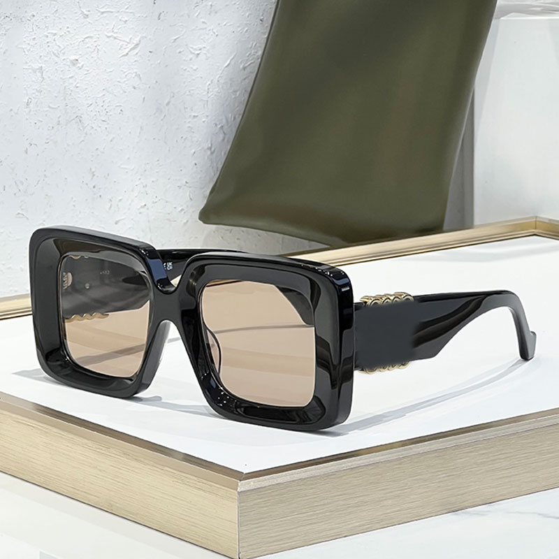 Bevered Square Maxi Anagram Sunglasses Luxury Womens Acetate Glasses UV400 Protection 40176U Outdoor Driving Style